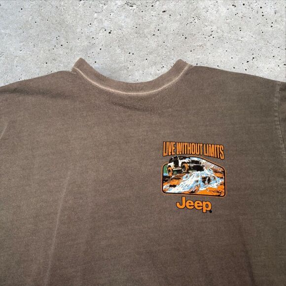 Crazy Shirts Jeep Live Without Limits Gray Graphic T‑Shirt Men’s Large Large - Picture 4 of 12